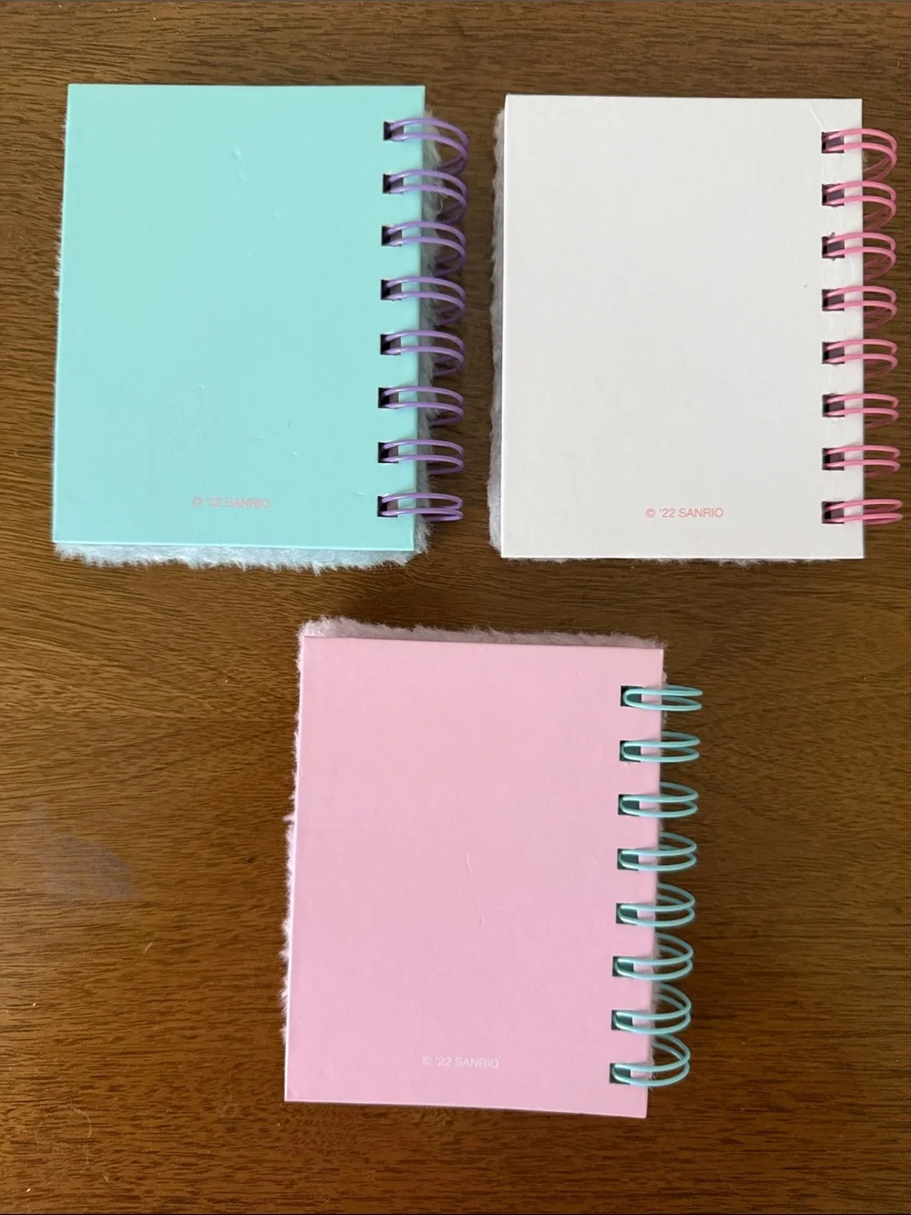 Hello Kitty Sanrio Mini Fuzzy Journals Set of 3